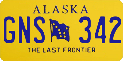AK license plate GNS342