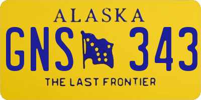 AK license plate GNS343