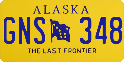 AK license plate GNS348