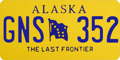 AK license plate GNS352