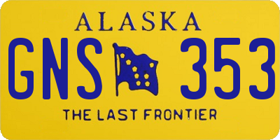 AK license plate GNS353