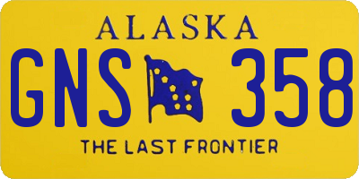 AK license plate GNS358