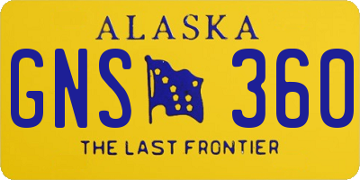 AK license plate GNS360