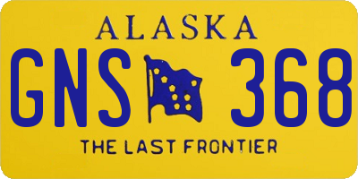 AK license plate GNS368