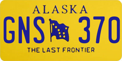 AK license plate GNS370