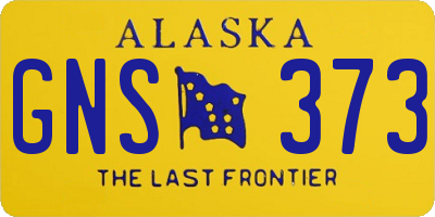 AK license plate GNS373