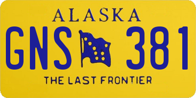 AK license plate GNS381