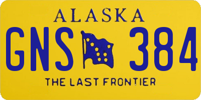 AK license plate GNS384