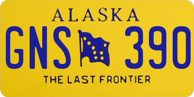 AK license plate GNS390