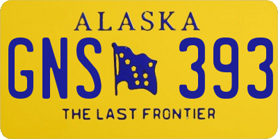AK license plate GNS393