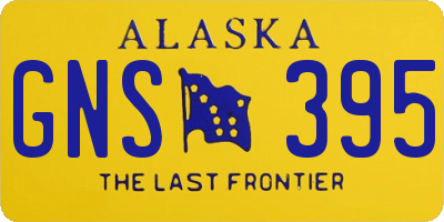 AK license plate GNS395