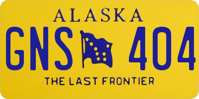 AK license plate GNS404