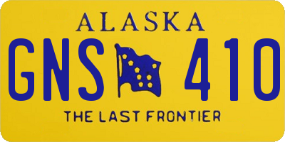 AK license plate GNS410