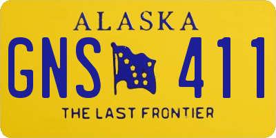 AK license plate GNS411