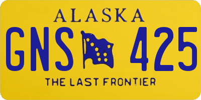 AK license plate GNS425