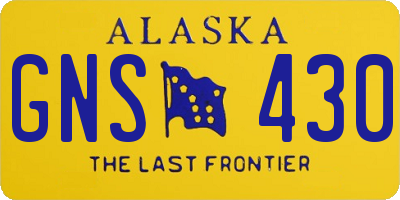 AK license plate GNS430