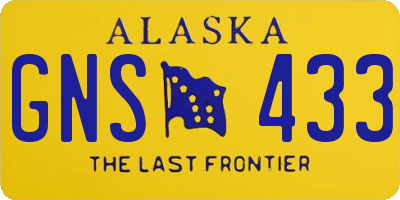 AK license plate GNS433