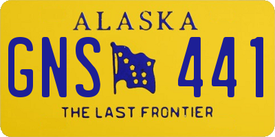 AK license plate GNS441