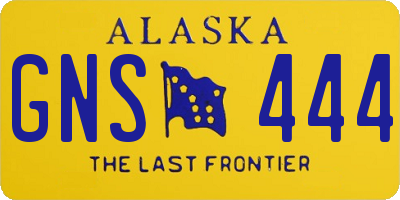 AK license plate GNS444
