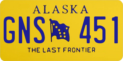 AK license plate GNS451