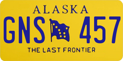 AK license plate GNS457