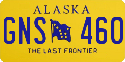 AK license plate GNS460