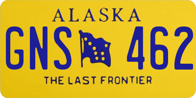 AK license plate GNS462