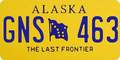 AK license plate GNS463