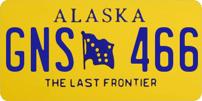 AK license plate GNS466
