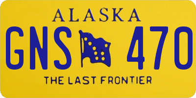 AK license plate GNS470