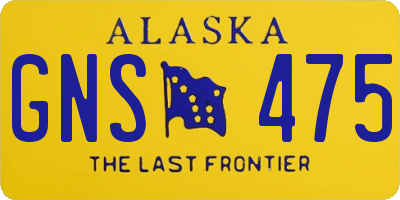 AK license plate GNS475