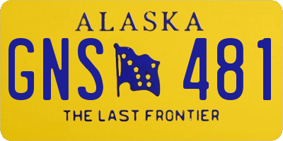AK license plate GNS481