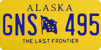 AK license plate GNS495