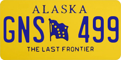 AK license plate GNS499