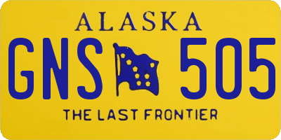 AK license plate GNS505