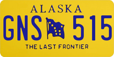AK license plate GNS515