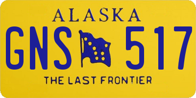 AK license plate GNS517
