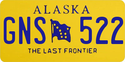 AK license plate GNS522