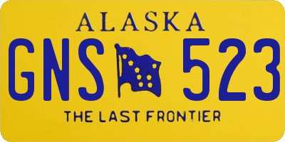AK license plate GNS523