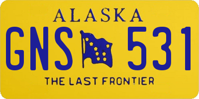 AK license plate GNS531