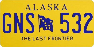 AK license plate GNS532