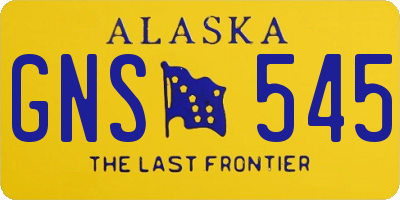 AK license plate GNS545