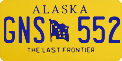 AK license plate GNS552