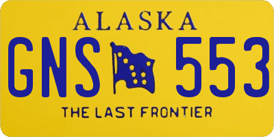 AK license plate GNS553