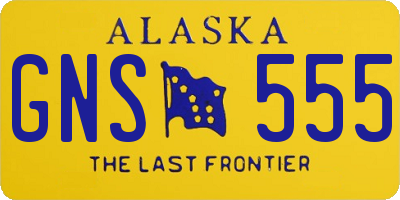 AK license plate GNS555