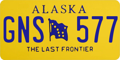 AK license plate GNS577