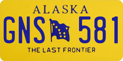 AK license plate GNS581