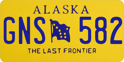 AK license plate GNS582