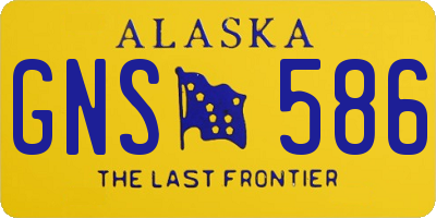 AK license plate GNS586