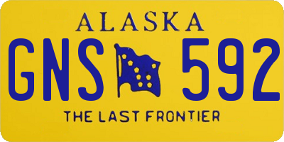 AK license plate GNS592